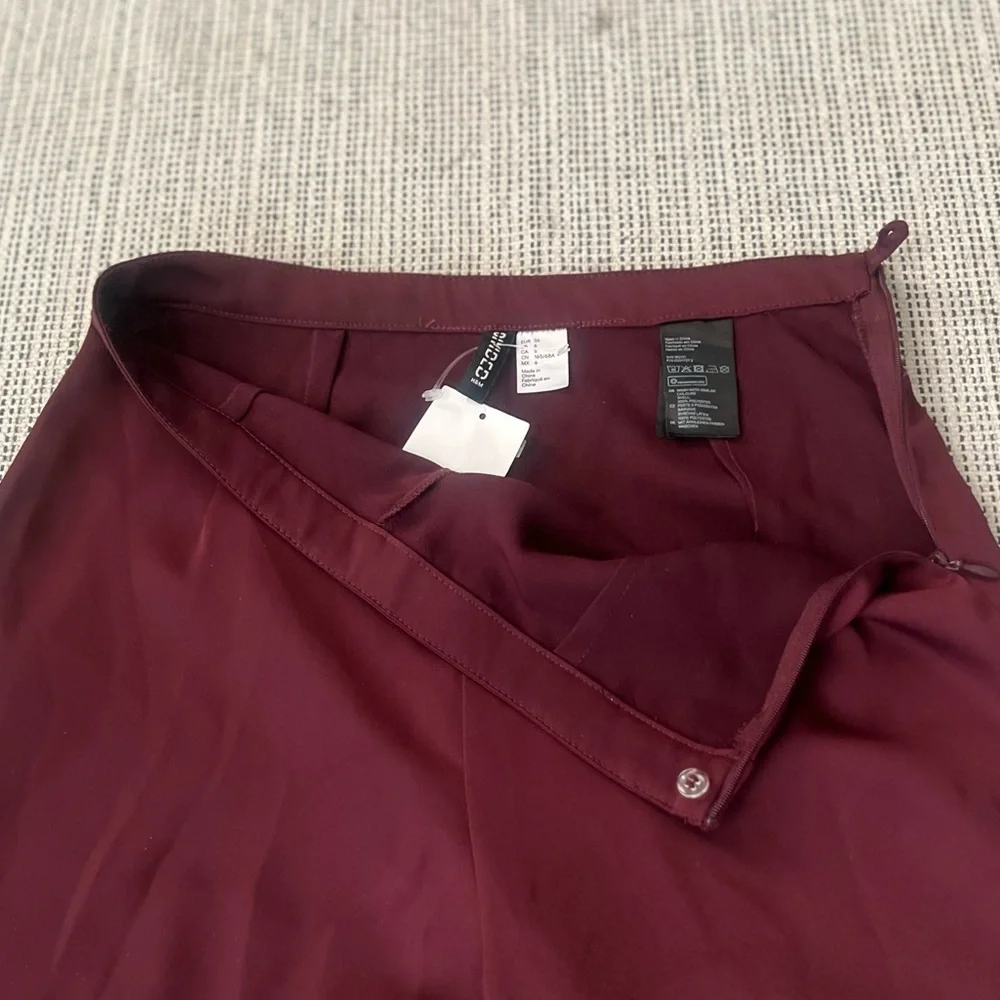 H&M Divided Burgundy Wide Leg Pants